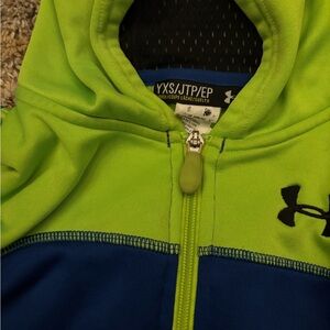 Under Armour Kids Lime and Navy Hoodie